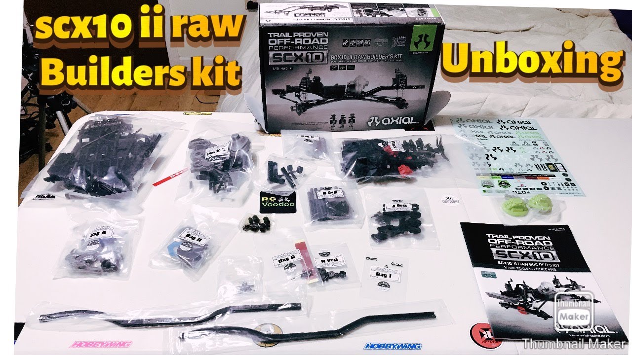 SCX10 ii raw builders kit unboxing YouTube