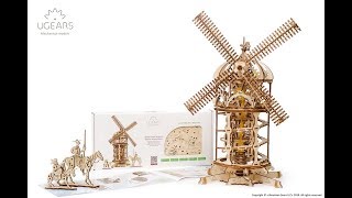 Ugears Tower Windmill - Assembly Instruction Video | DIY Kits for Teens | STEM Educational Kit