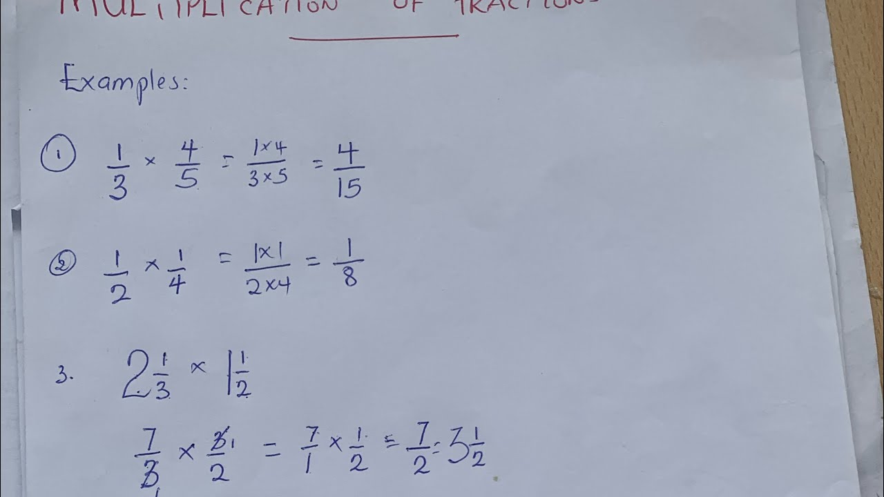 MULTIPLICATION OF FRACTIONS |•MATHS BRAINX TV•| #fractions #maths