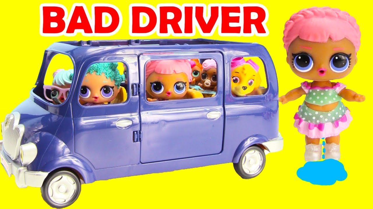 LOL Surprise Doll Buys Car Bad Driver - YouTube