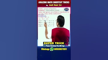 Algebra  Shortcut Trick -42 || Railways,SSC-CGL,Bank,Telangana AP-SI /PC,APPSC || Anil Nair Sir