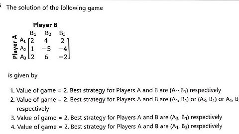 SOLVED NUMERICAL OF GAME THEORY SEPTEMBER 2020 | MATHEMATICAL ECONOMICS | NTA NET ECONOMICS