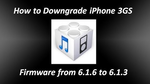 How to Downgrade iPhone 3GS iOS Firmware from 6.1.6 to 6.1.3
