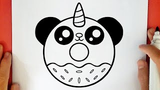 WIE ZEICHNET MAN KAWAII EINHORN PANDA DONUT