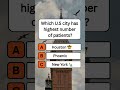 Which U.S city has highest number of patients? #shorts #usa #quiz