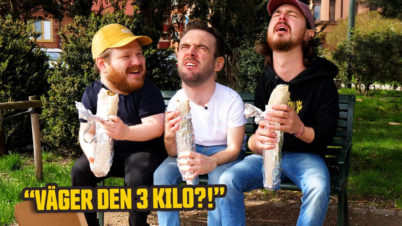 Vi *försöker* äta MALMÖS STÖRSTA KEBABRULLE!