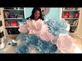 DIY FLORAL BACKDROP Paper Flower Wall Easy/Affordable