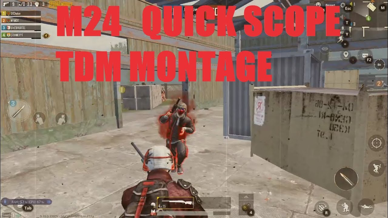 PUBG MOBILE SNIPER MONTAGE M24 ONLY CHALLANGE || PUBG MOBILE || TDM ...
