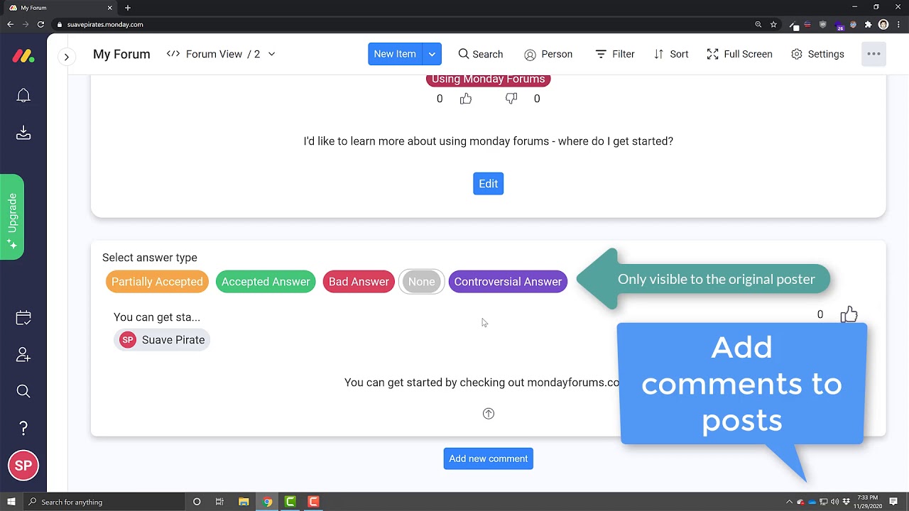 Monday Forums - Getting Started