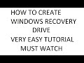 How to create a windows bootable recovery partition