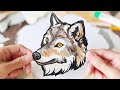 【ちぎり絵×切り絵】折紙ちぎってオオカミを描きました🐺🖤