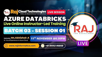Azure Databricks Live Training - Raj Cloud Technologies