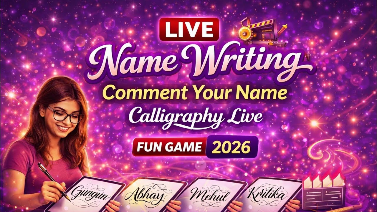 LIVE NAME WRITING 34✍️ I| CODE GAME 🕹️ || #nameart #liveartshow #namewritinglive#calligraphyart