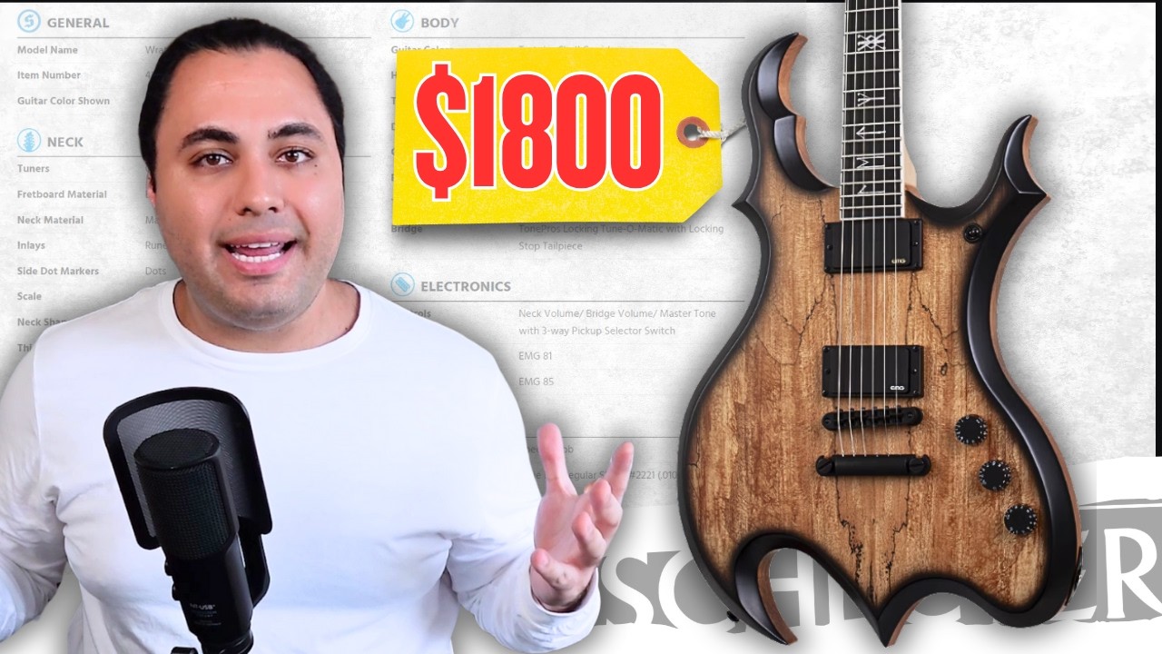 $1800 Zakk Wylde Schecter Guitar: A Closer Look - YouTube