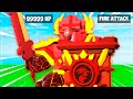 1 FIRE GOD Vs 100 Players.. (Roblox Bedwars)