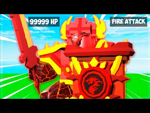 1 FIRE GOD Vs 100 Players.. (Roblox Bedwars)