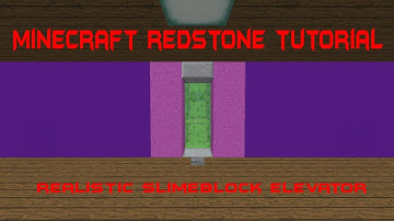 Realistic Slimeblock Flying Machine Elevator | Minecraft Redstone Tutorials