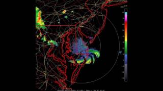Impressive chaff display on mid-atlantic Nexrad radar July 11 2017