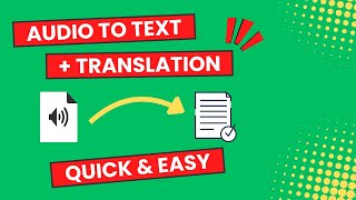 How to Transcribe + Translate Audio to Text! Quick & Easy screenshot 2