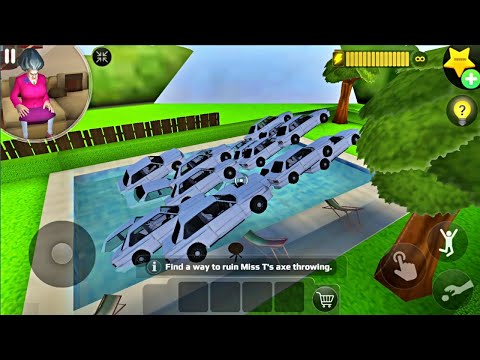 Pool Full of Cars in Scary Teacher 3D New Update New Levels Funny Chapter Game