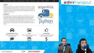 Python en Argentina #devHangout @argenpython PYAR