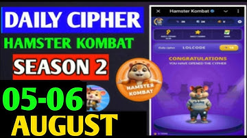 Hamster Kombat Dev Game Daily Cipher 5 August | Hamster Kombat Daily Cipher Code | Daily Combo