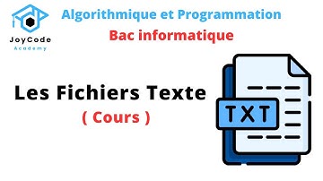 Bac informatique | Les Fichiers Texte ( cours )