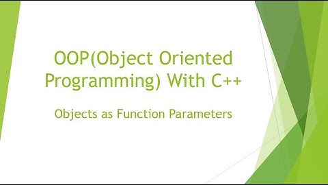 Objects as function parameters in c++ (Hindi/Urdu) | OOP with C++