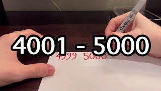 Writing Counting 4001 - 5000