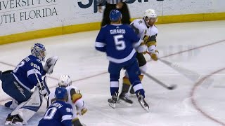 Neal gets Golden Knights on the board with unorthodox tip