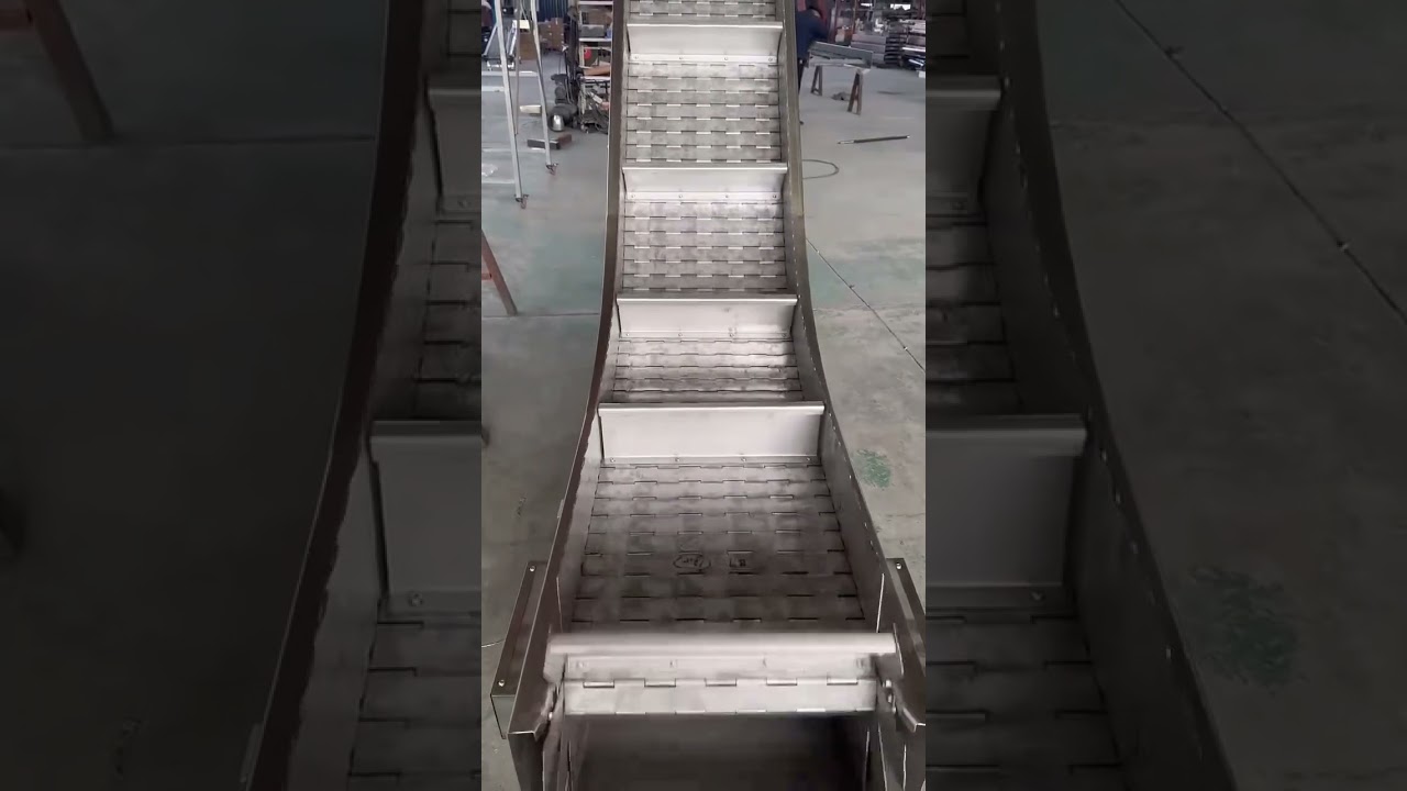 Stainless steel chain plate lifting conveyor whatsapp+8618701750251 