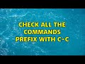 Check all the commands prefix with C-c