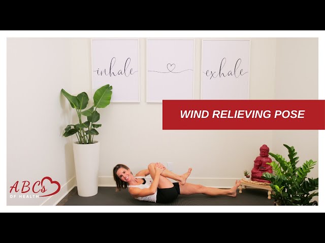 Anjali's Yoga Studio - Wind Relieving Pose (also called Knees-to-Chest Pose)  - Pawanamuktasana. Its name comes from three Sanskrit words: “Pawana” —  meaning “air” or “wind” “Mukta” — meaning “freedom” or “release” “