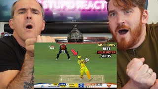 MS DHONI HELICOPTER SHOTS REACTION!!