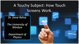 Professor Steve Rehse Explains a Touchy Subject How Touch Screens Work