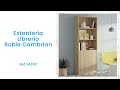 Video de Estantería Librería Alta 2 Puertas Oficina Color Roble Cambrian 197x76x33 cm