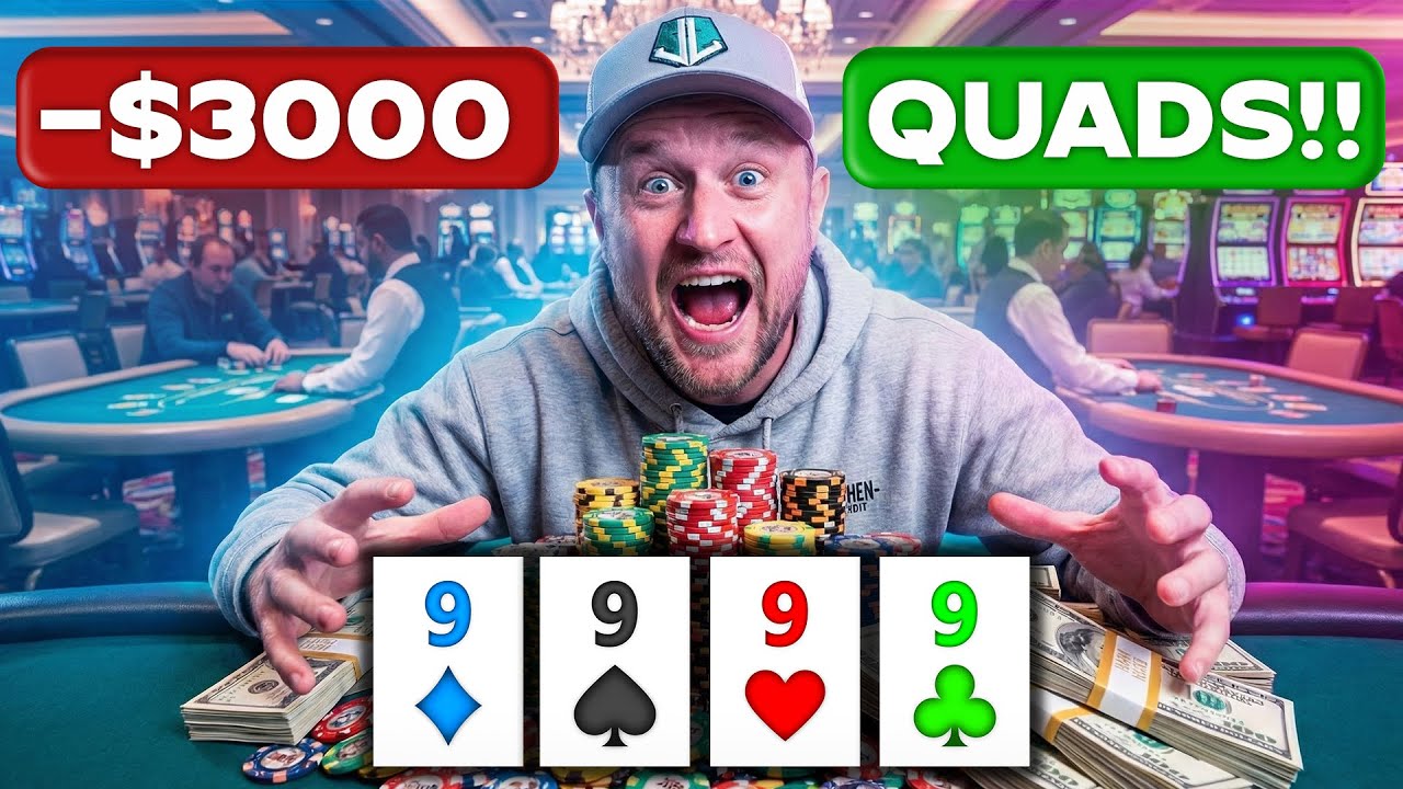 I was down $3,000... Then I Hit QUADS!