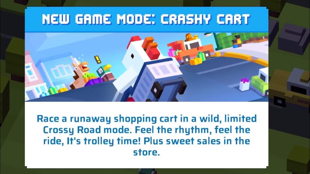 1 Hour of Crossy Road NEW Crashy Cart Update! - YouTube