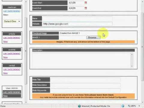 Events Calendar Programming Usage