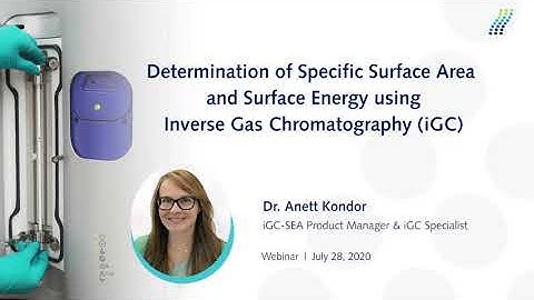 Webinar: Determination of Specific Surface Area and Surface Energy analysis using iGC
