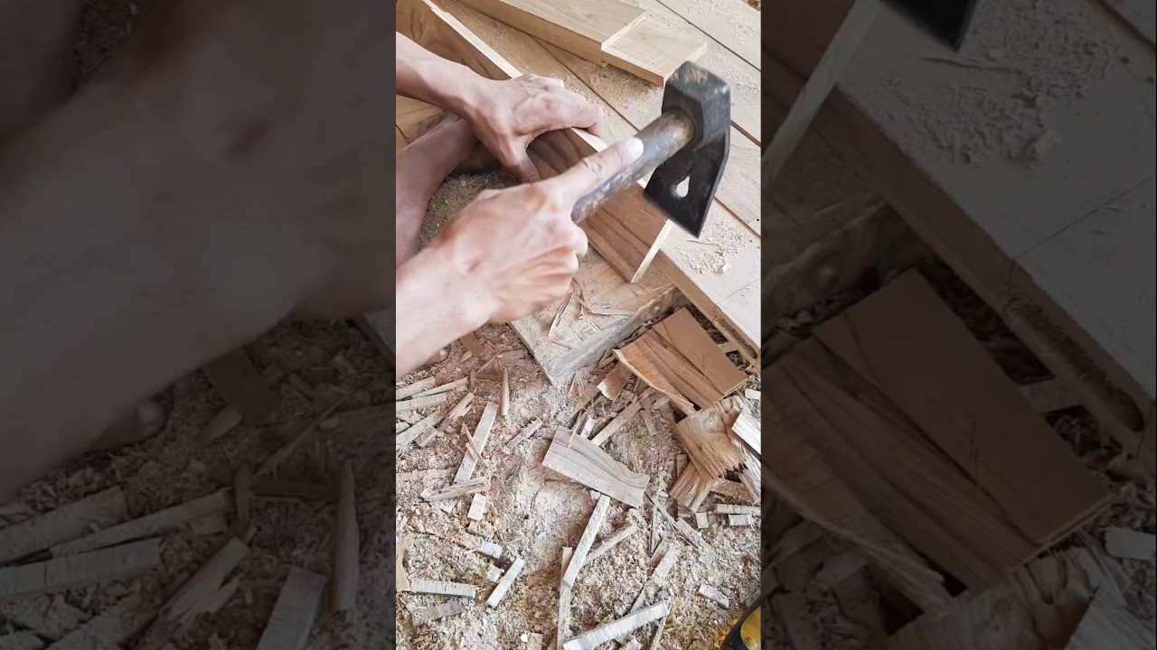 Begini cara tukang kayu jaman dulu membuat purus secara manual 