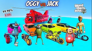 Gta 5 - Motu Patlu Oggy Jack - Impossible Ramp Challenge - Oppix