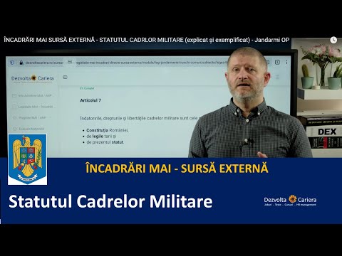 ÎNCADRĂRI MAI SURSĂ EXTERNĂ - STATUTUL CADRELOR MILITARE (explicat și exemplificat) - Jandarmi OP