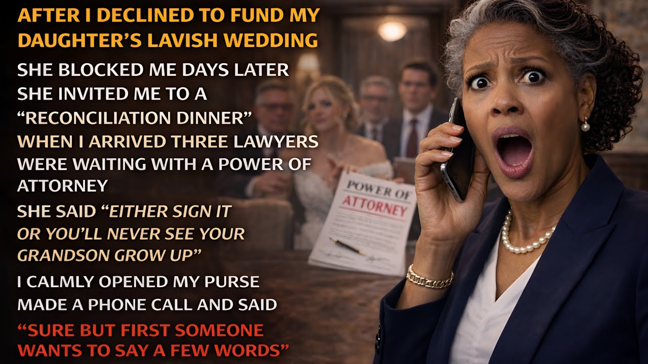 AFTER I DECLINED TO FUND MY DAUGHTER'S LAVISH WEDDING —SHE SET ME UP AT DINNER, BUT I …