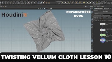 Lesson 10 | Twisting Vellum cloth | Houdini Beginners course | English
