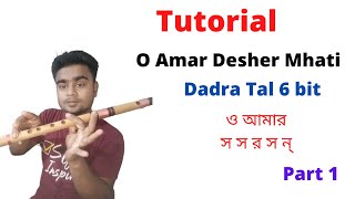 O Amar  Desher Mhati | Tutorial | Dadra Tal 6 Bit | Cover By Sanjay Datta | Saaz Band