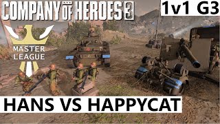 Hans(DAK) vs HappyCat(BRITS) 1v1- Company of Heroes 3 - Master League - G3