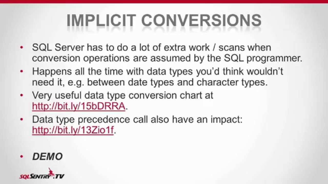 Implicit Conversion In Sql Server Youtube