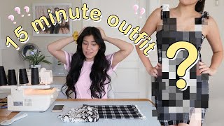 SEWING MYSELF AN OUTFIT IN 15 MINUTES!!!  (diy challenge)