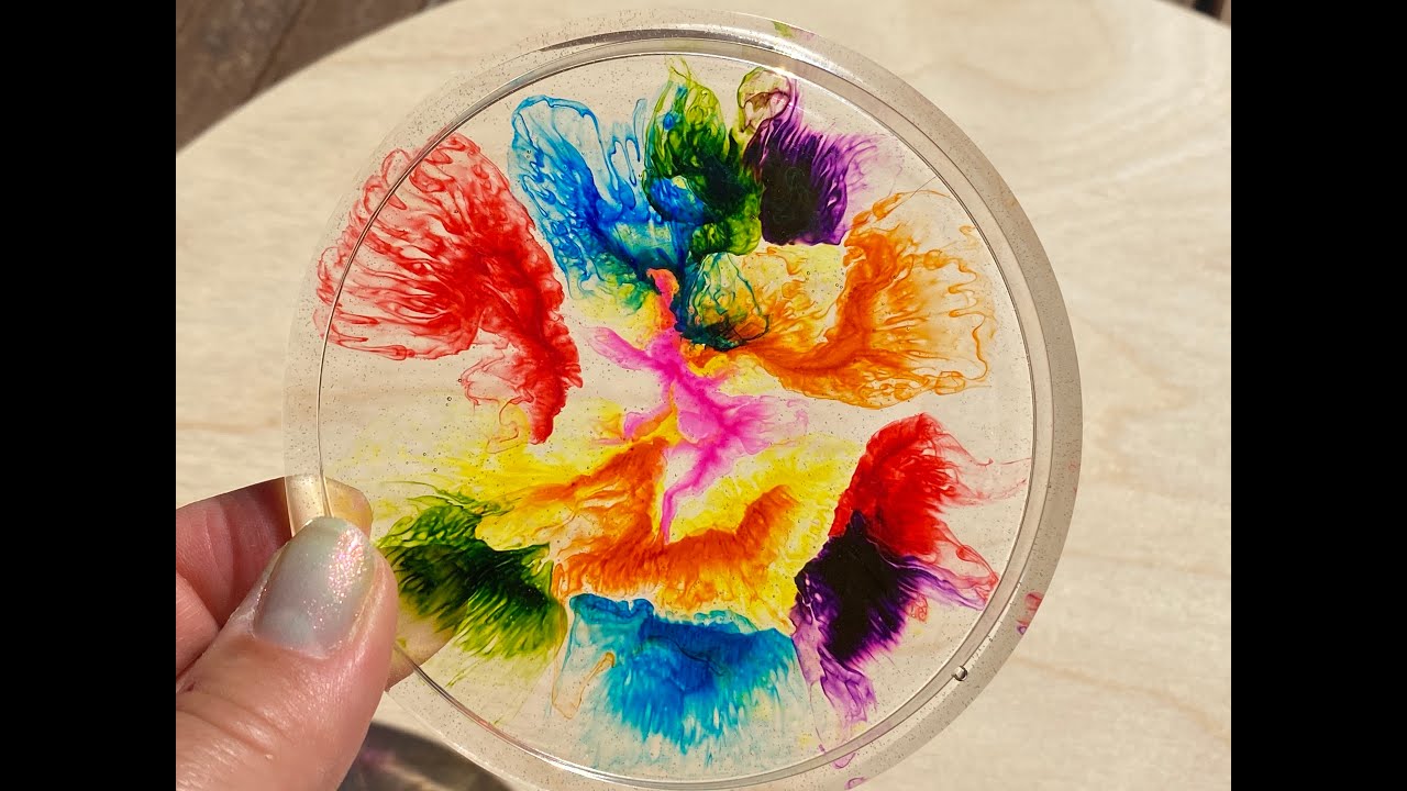 Rainbow Resin Coasters!